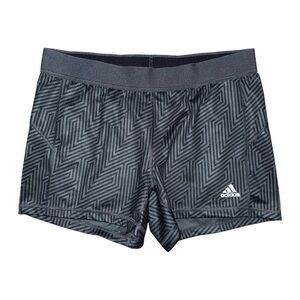 Adidas TechFit Geometric Compression Workout Shorts XL Black Gray Medium Support